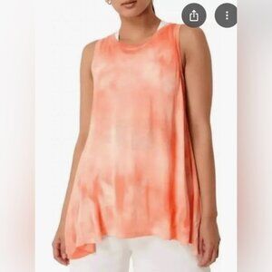 NWT SWEATY BETTY‎ Easy Peazy Nectarine Orange Tie Dye Tank Top S